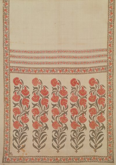 Stencilled and hand-painted cotton girdle, Rajasthan, India by Indian School